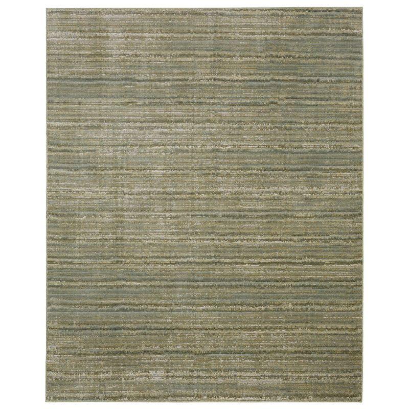 Esser Modern Solid, Green/Tan, Area Rug