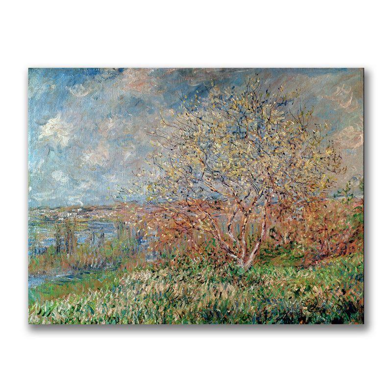 Claude Monet Spring 1880 Landscape Canvas Painting