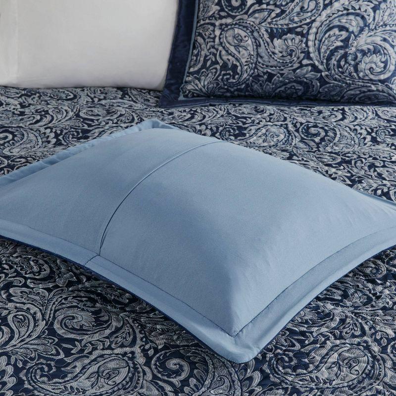 Aubrey 5 Piece Jacquard Bedspread Set with Throw Pillows