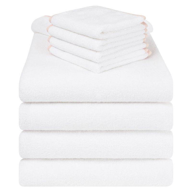 American Soft Linen Turkish Baby Toddler Hooded Bath Towel Set, 100% Cotton Soft Fluffy Baby Toddler Hooded After Shower Towels