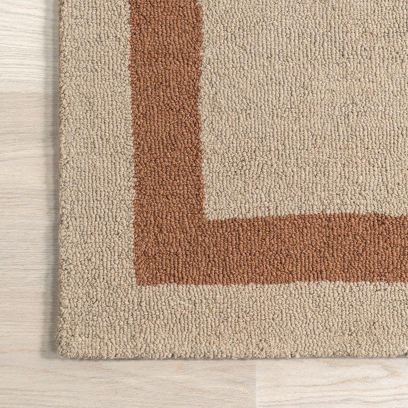 Arvin Olano x Rugs USA Gino Two-Tone Bordered Wool Area Rug