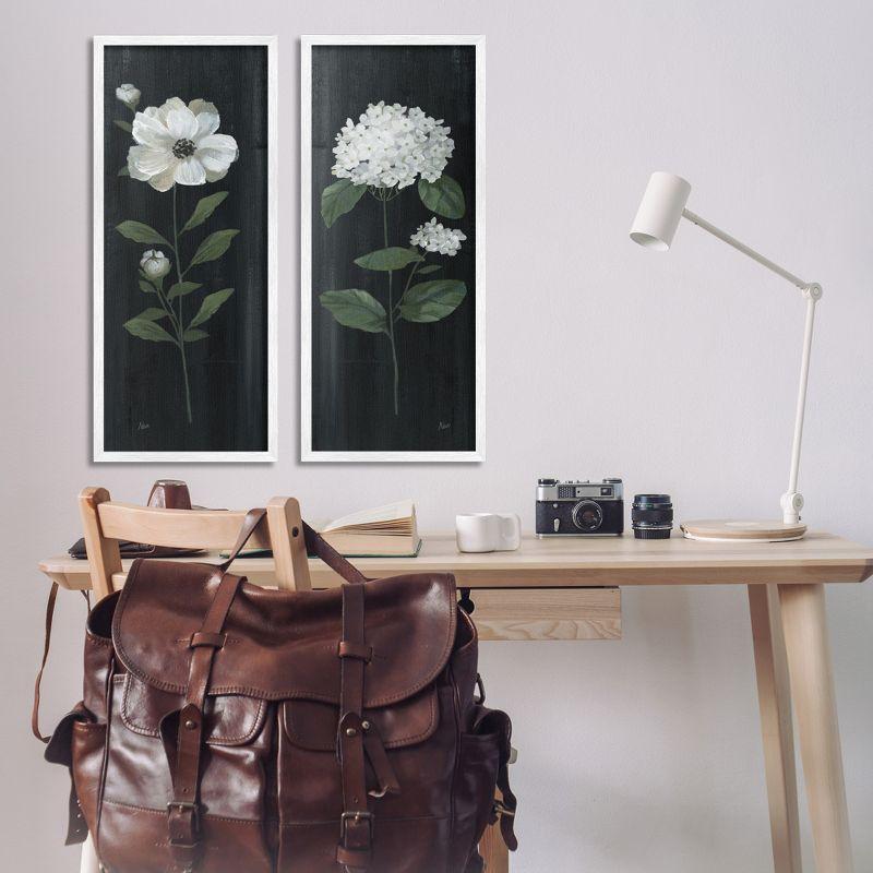Stupell Industries " Delicate White Blooms Botanical Flower Petal Sprigs " by Nan 2 - Pieces