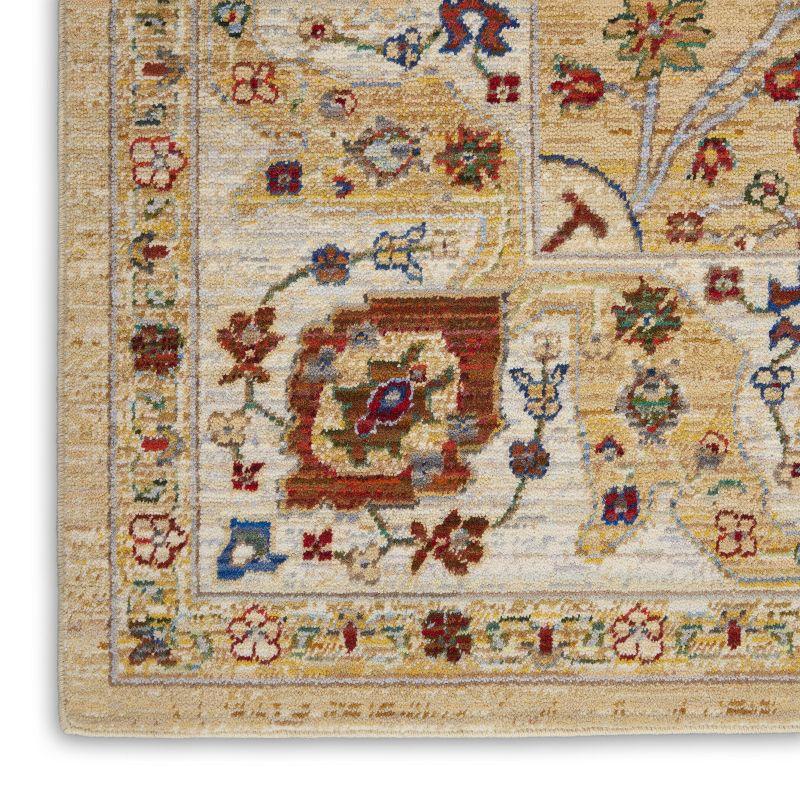 Nourison Majestic MST03 Beige/Red Indoor Area Rug - 7'9 x 9'9
