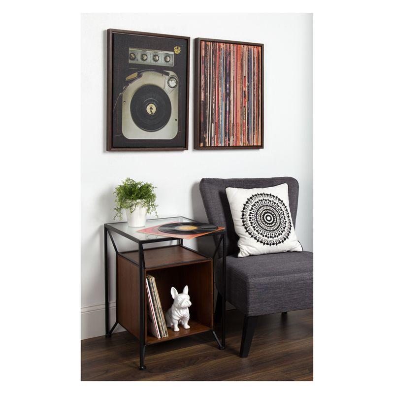 Sylvie Records Framed Canvas by Robert Cadloff of Bomobob - Kate & Laurel All Things Decor