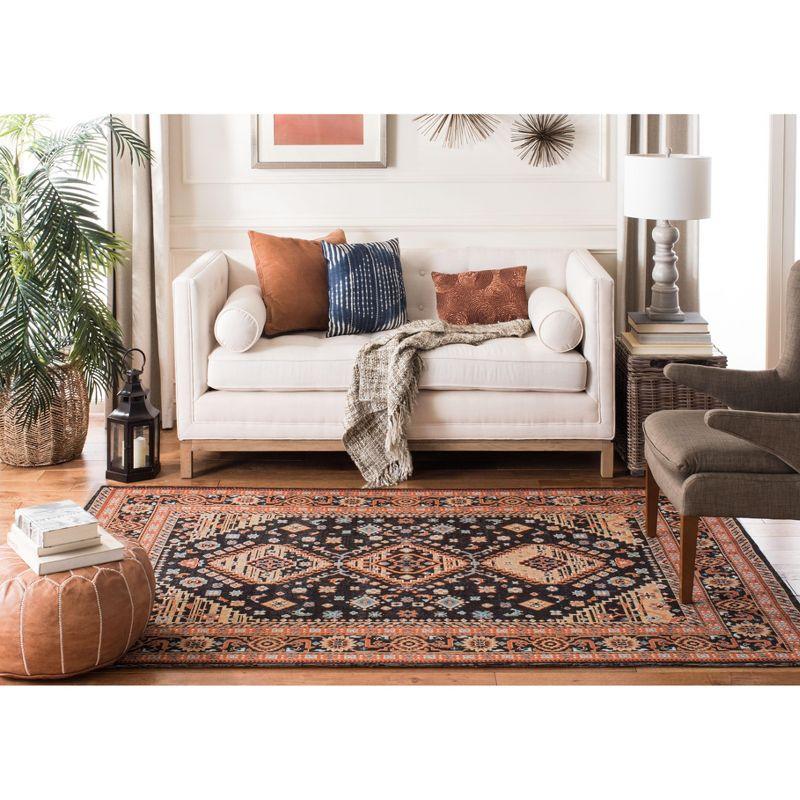 Classic Vintage CLV114 Power Loomed Area Rug - Black/Rust - 8'x10' - Safavieh.