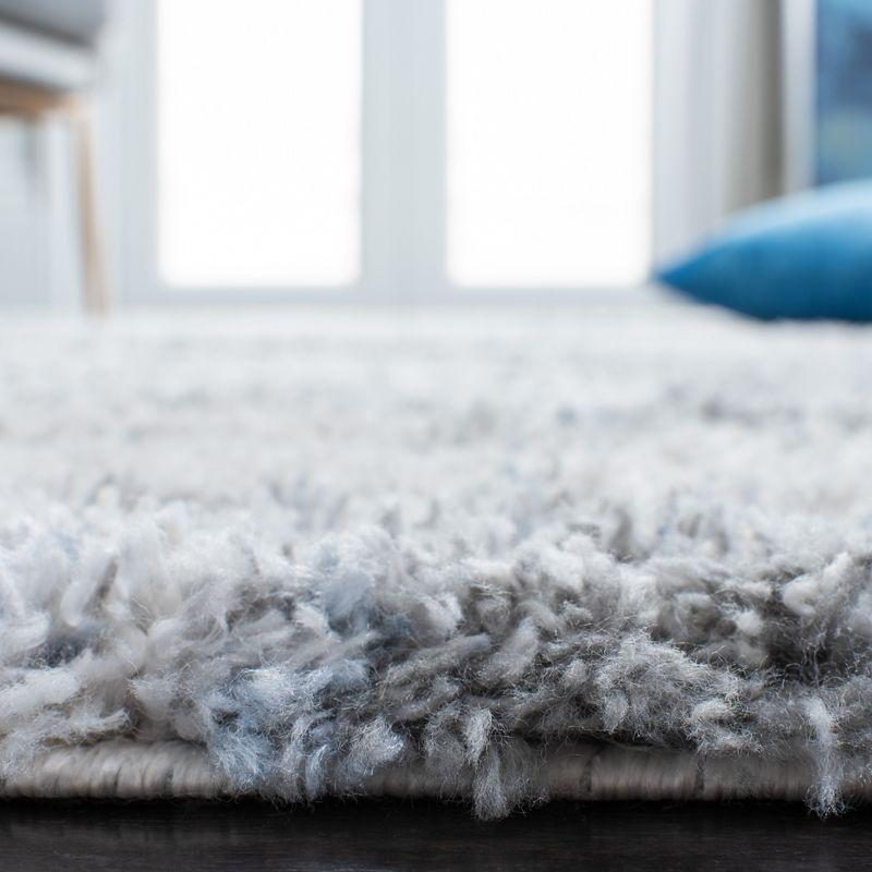 Berber Shag BER273 Power Loomed Runner Rug - Ivory/Grey - 2'x10' - Safavieh.