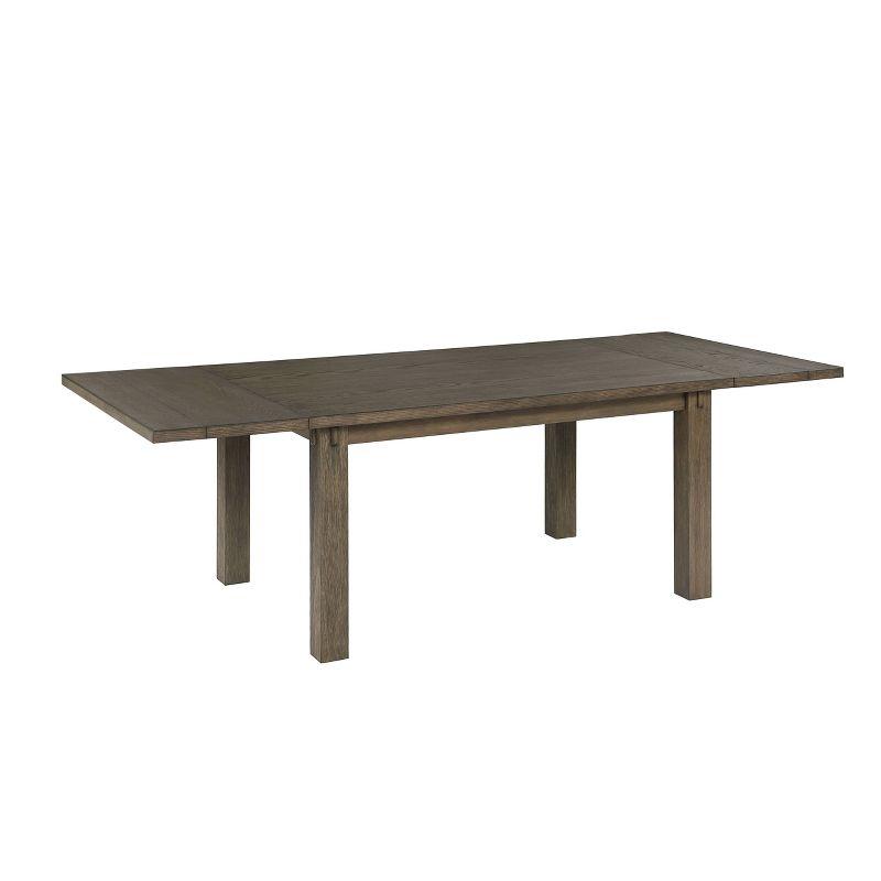 Acme Furniture 96" Nabirye Dining Table Dark Oak: 60 Day Warranty, Wood Composite, Pedestal Base