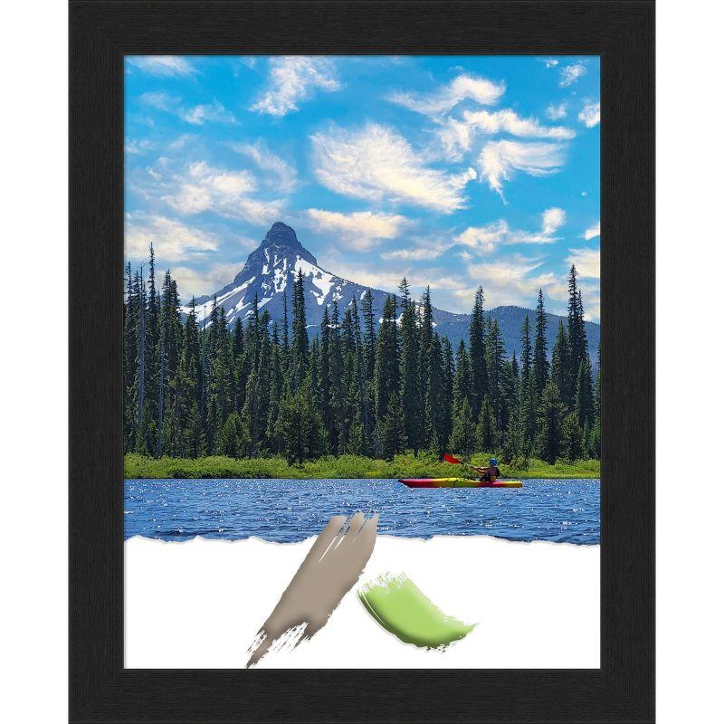 Grace Brushed Metallic Black Narrow 16" x 13" Polystyrene Picture Frame