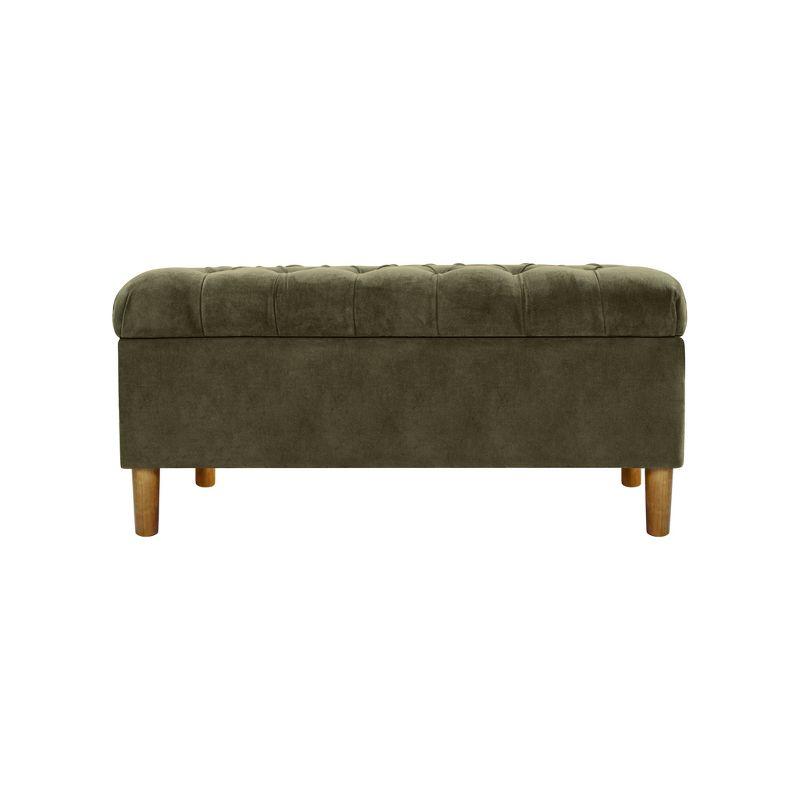 Velvet Upholstered Storage Bench