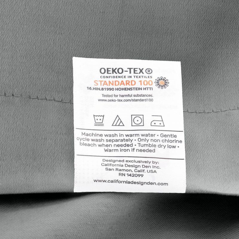 Dark Gray Duvet Cover Full / Queen - 400 Thread Count , 100% Pure Cotton Comforter Cover and Two Pillow Shams, with Button Closure and Corner Ties