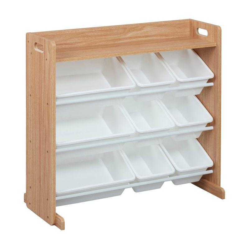 ECR4Kids ECR4Kids 3-Tier Organizer with Shelf and 9 Bins, Toy Storage