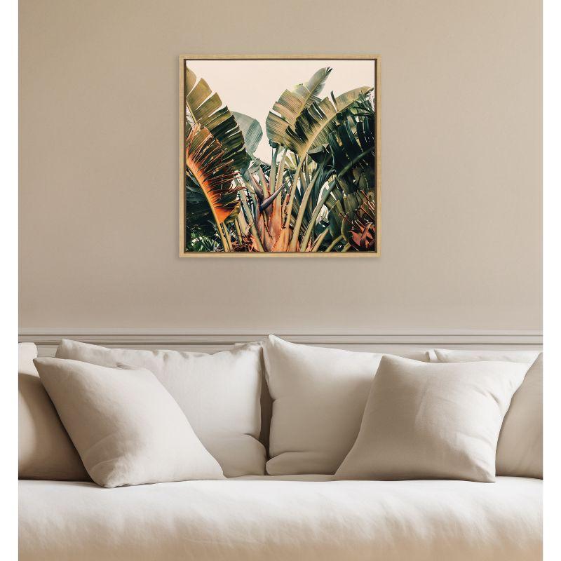 Kate & Laurel All Things Decor 22"x22" Sylvie Hue 2 Wall Art by Alicia Bock Natural: Tropical Botanical Print, Framed Canvas