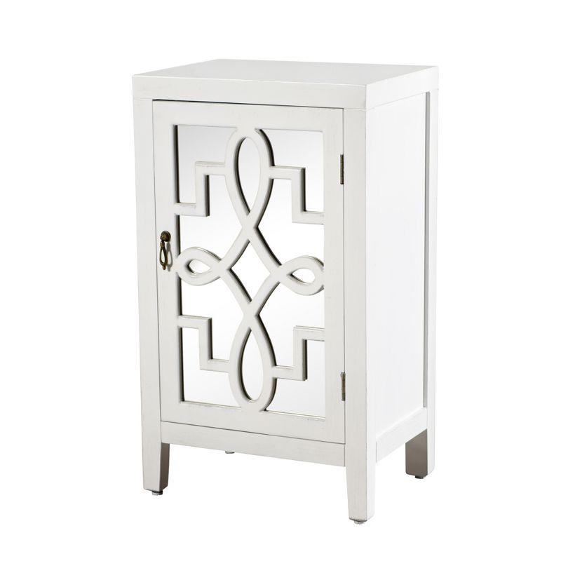 Roxie Rose Nightstand White - StyleCraft: Chic Storage, Mid-Century Modern Design, No Assembly Required