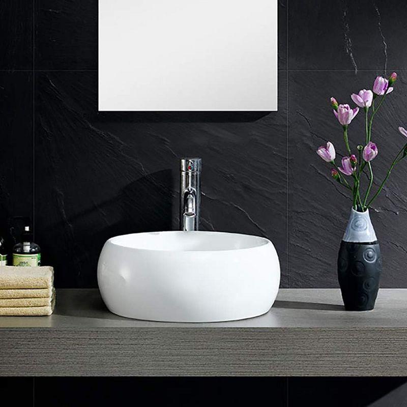 Fine Fixtures Round Vessel Bathroom Sink Vitreous China