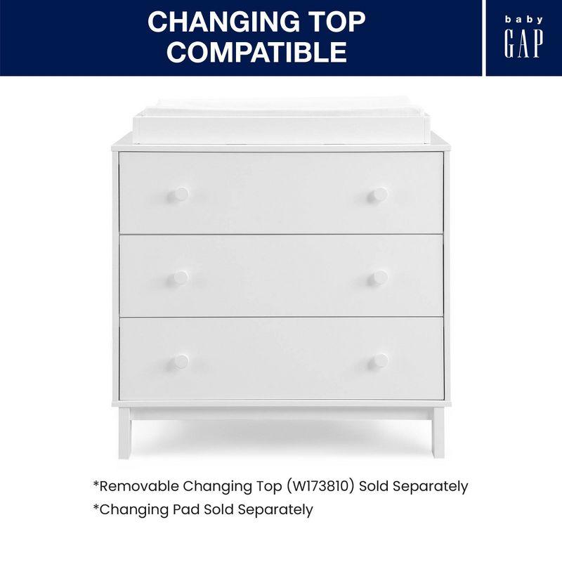 babyGap by Delta Children Legacy 3 Drawer Dresser - Bianca White