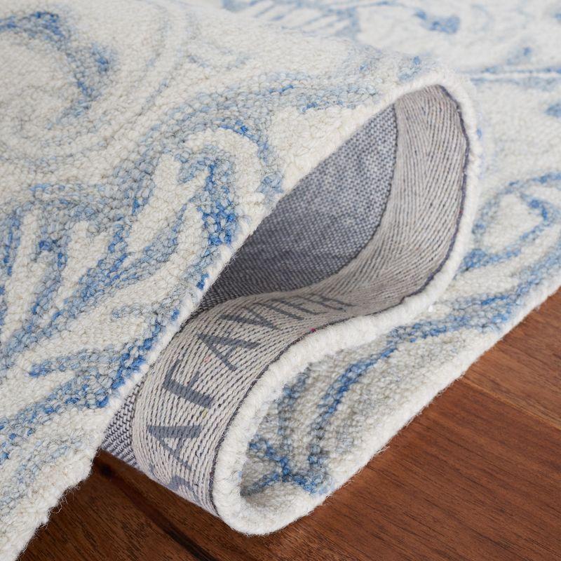Micro-Loop MLP532 Hand Tufted Area Rug - Ivory/Blue - 5'x5' - Safavieh.