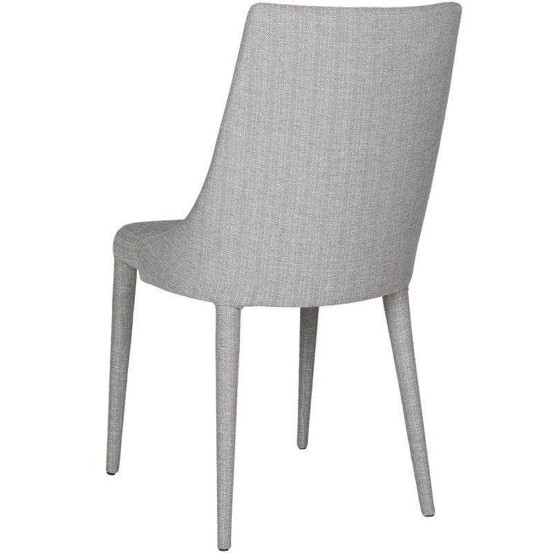 Summerset 19" H Leather Side Chair (Set of 2) - FOX2014 - Grey - Safavieh Couture