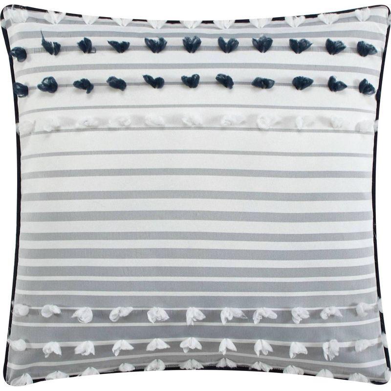 Nanshing America, Inc Clarion Pink 7 Piece Chic Striped Comforter Set