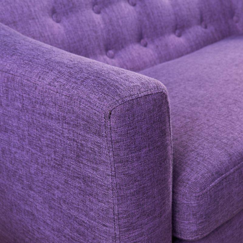 Bridie Mid-Century Loveseat Muted Purple - Christopher Knight Home: Stylish 2-Seater, Polyester Upholstery, Hardwood Frame