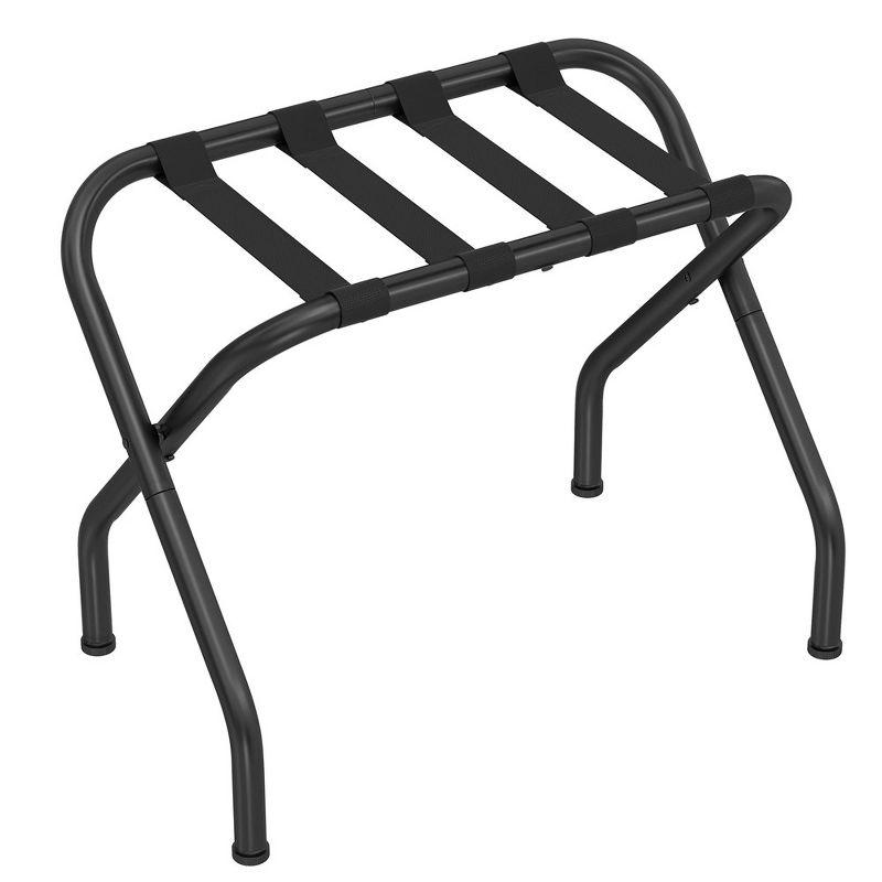 BINO Luggage Rack, Pack Of 2, Luggage Racks For Guest Room, Suitcase Stand, Steel Frame, Foldable, For Bedroom, Black
