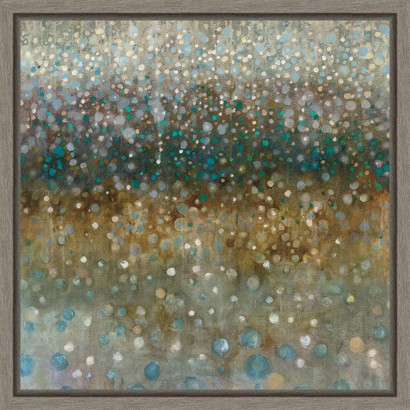 Amanti Art Abstract Rain by Danhui Nai Canvas Wall Art Print Framed 16 x 16-in.
