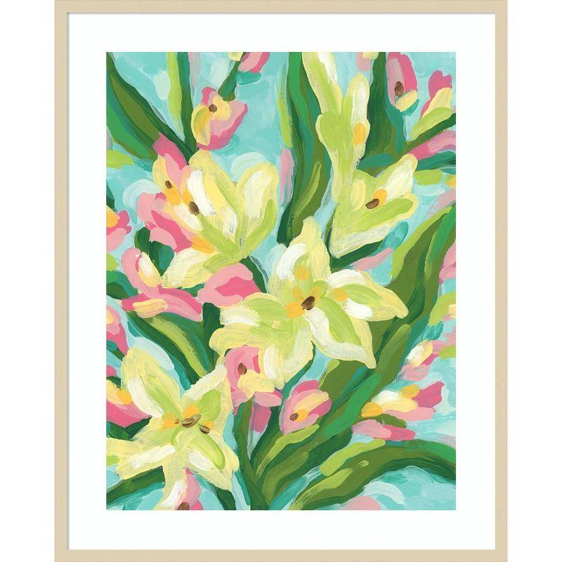 Amanti Art Floral Vibration II by June Erica Vess Wood Framed Wall Art Print