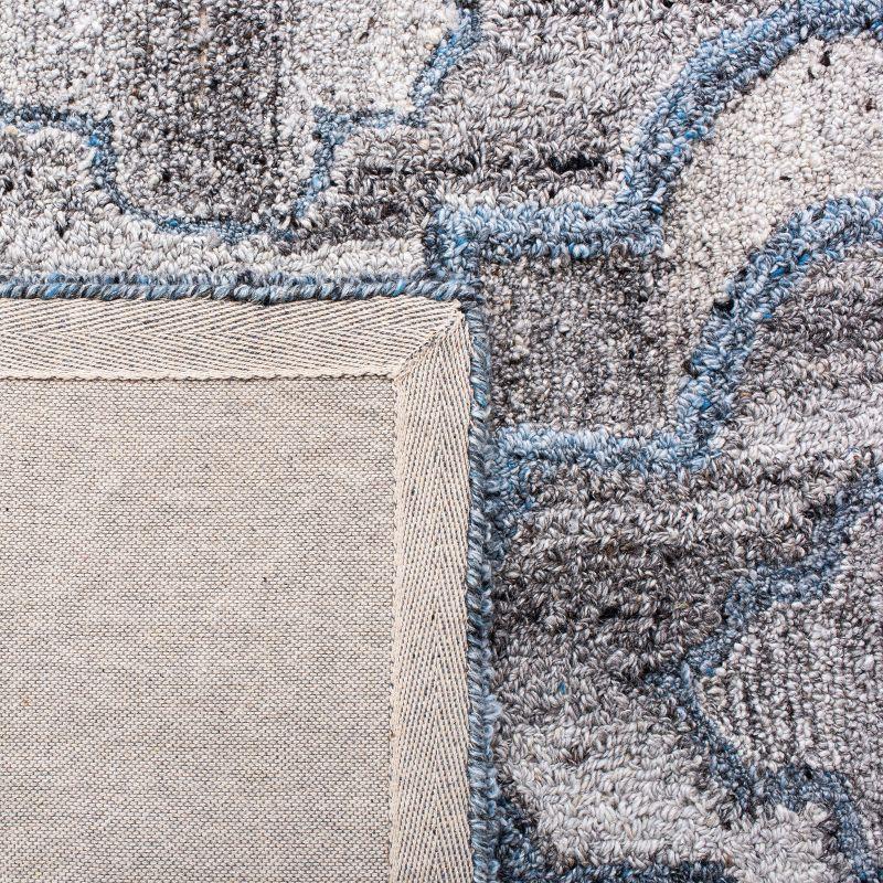 Abstract ABT646 Handmade Indoor Area Rug - Blue/Brown - 5'x8' - Safavieh