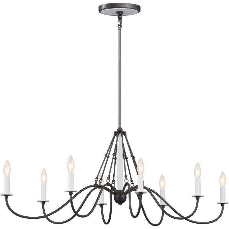 Freesia 44" 8-Light Anvil Iron Candle Chandelier