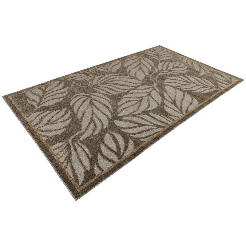 Unique Loom 6' 1 x 9' 0 Gray Outdoor Botanical Augusta Area Rug