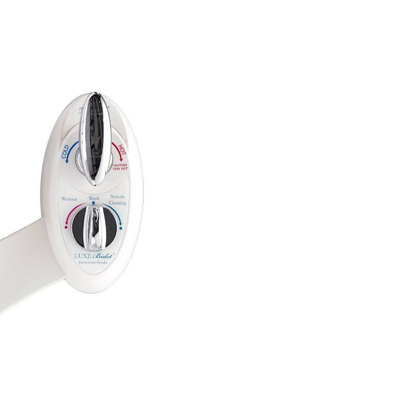 Hot And Cold Water, Self-Cleaning, Dual Nozzle, Non-Electric Bidet Attachment For Toilet Seat, Adjustable Water Pressure, Rear And Feminine Wash, Lever Control