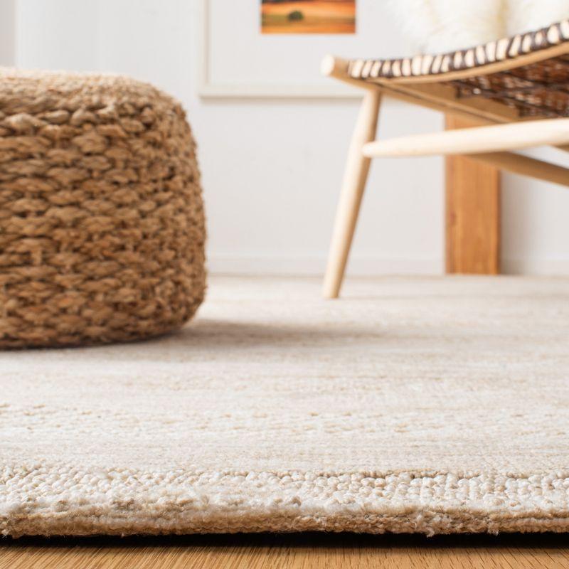 Classic Beige Flat Woven Synthetic 5' x 8' Area Rug