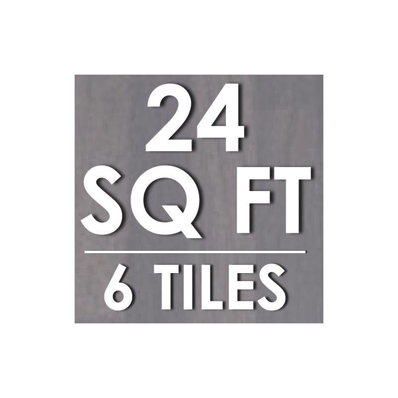 Wood Grain Puzzle Mat 1/2-in, Slate Grey, 24 Sq Ft - 6 Tiles