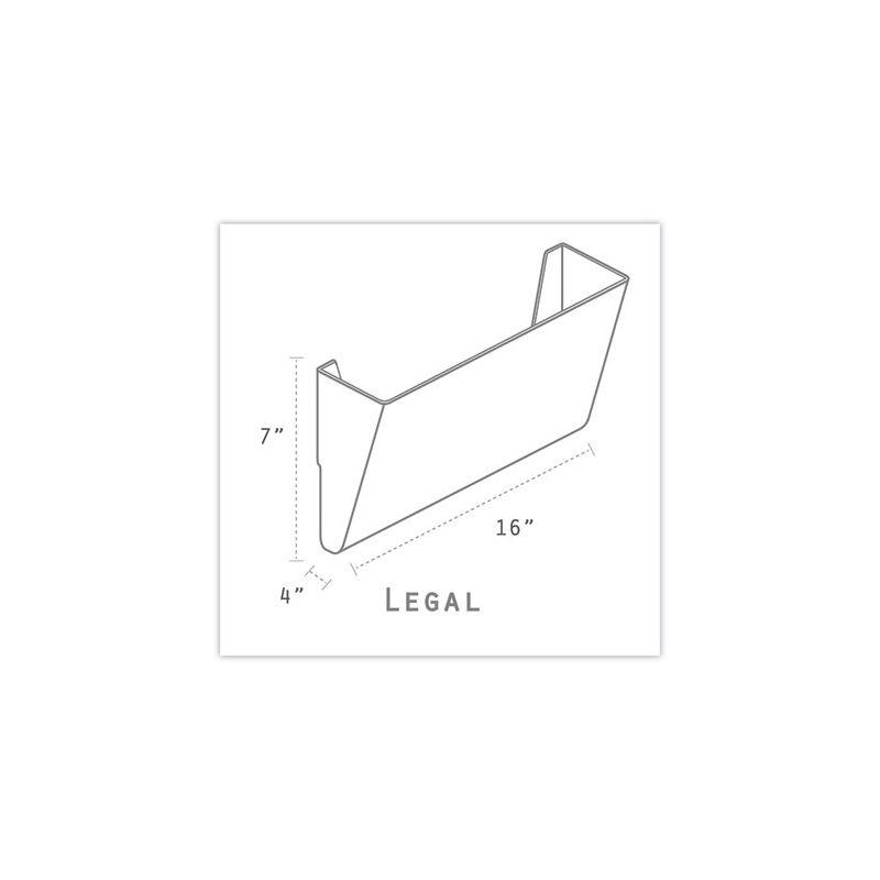 Storex Wall File, 3 Sections, Legal Size 16" x 4" x 14", Clear, 3/Set