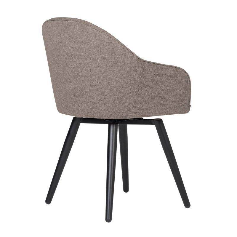 Dome Swivel Armchair Tan - Studio Designs Home: Metal Frame, Polyester Upholstery, Office Use