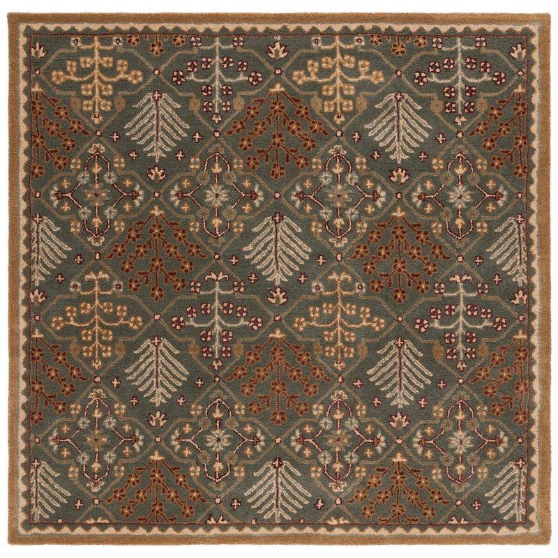 Antiquity AT613 Hand Tufted Area Rug - Light Blue/Gold - 8'x8' - Safavieh.