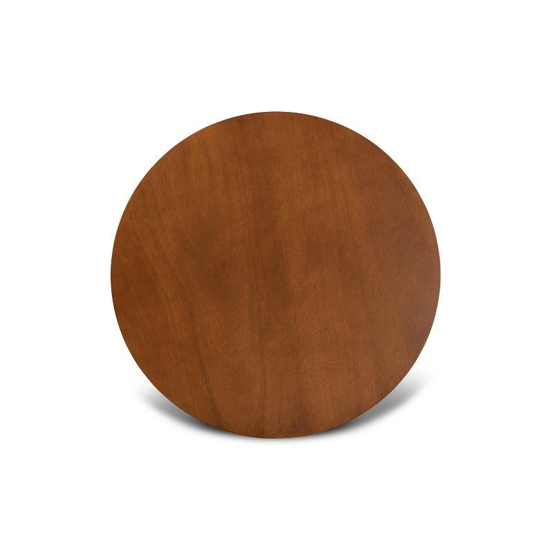 35" Irene Wide Round Wood Dining Table - Baxton Studio