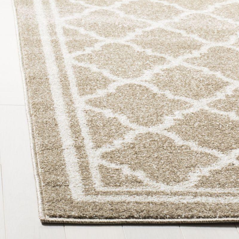 Amherst AMT422 Power Loomed Indoor Area Rug - Wheat/Beige - 8'x8' - Safavieh