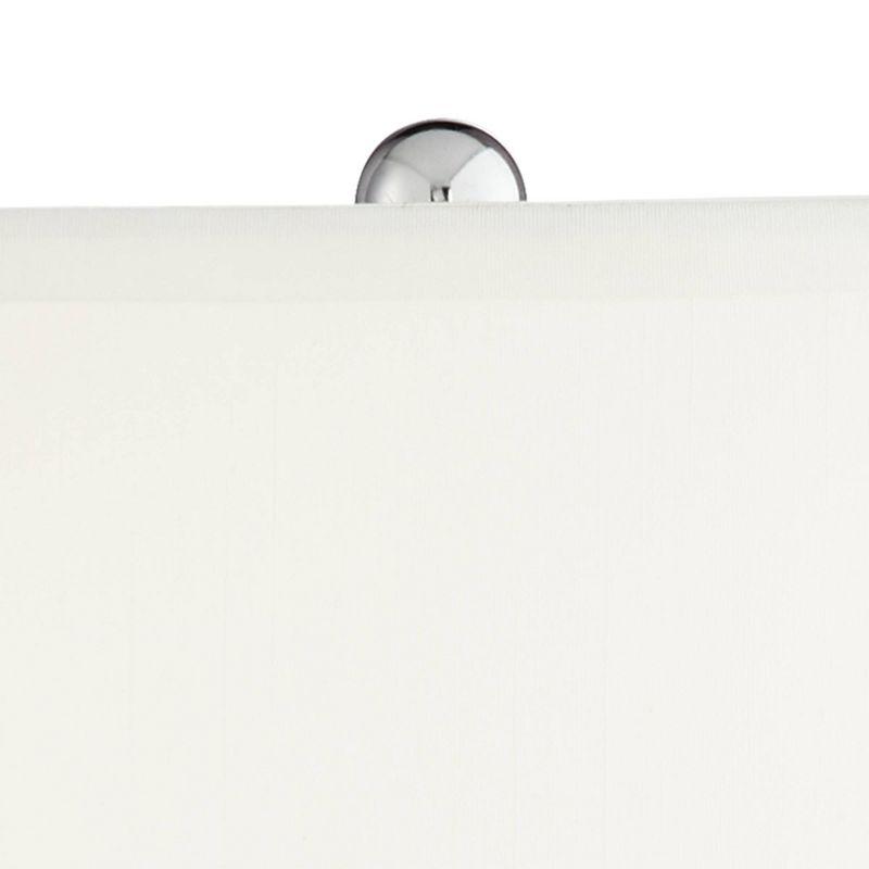 360 Lighting Cirrus Modern Accent Table Lamp 22" High Blue Gray Glazed Art Glass Off White Drum Shade for Bedroom Living Room Bedside Nightstand Kids