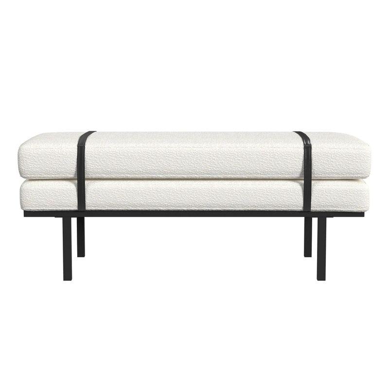 Homepop Upholstered Boucle Bench