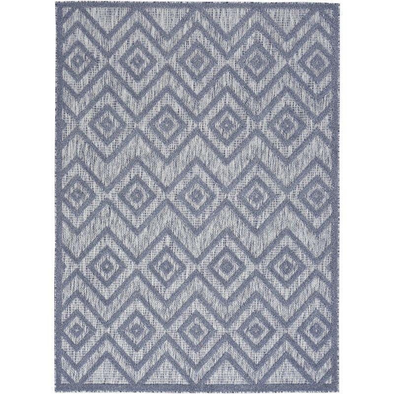 Nourison Versatile Solid Diamond Indoor Outdoor Flatweave Area Rug