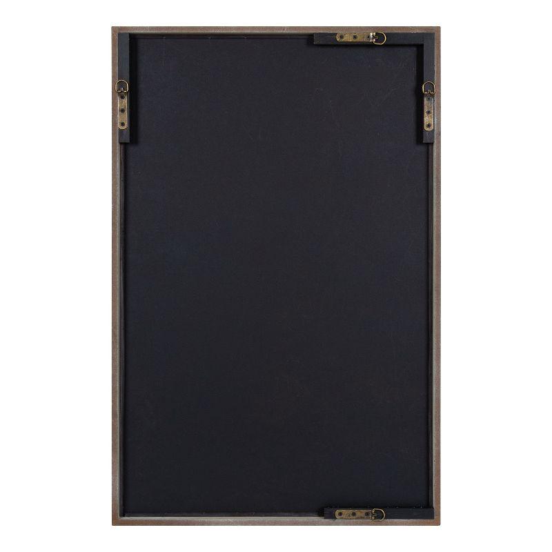Kate and Laurel Tolland Wood Panel Wall Mirror, 24x36, Rustic Brown