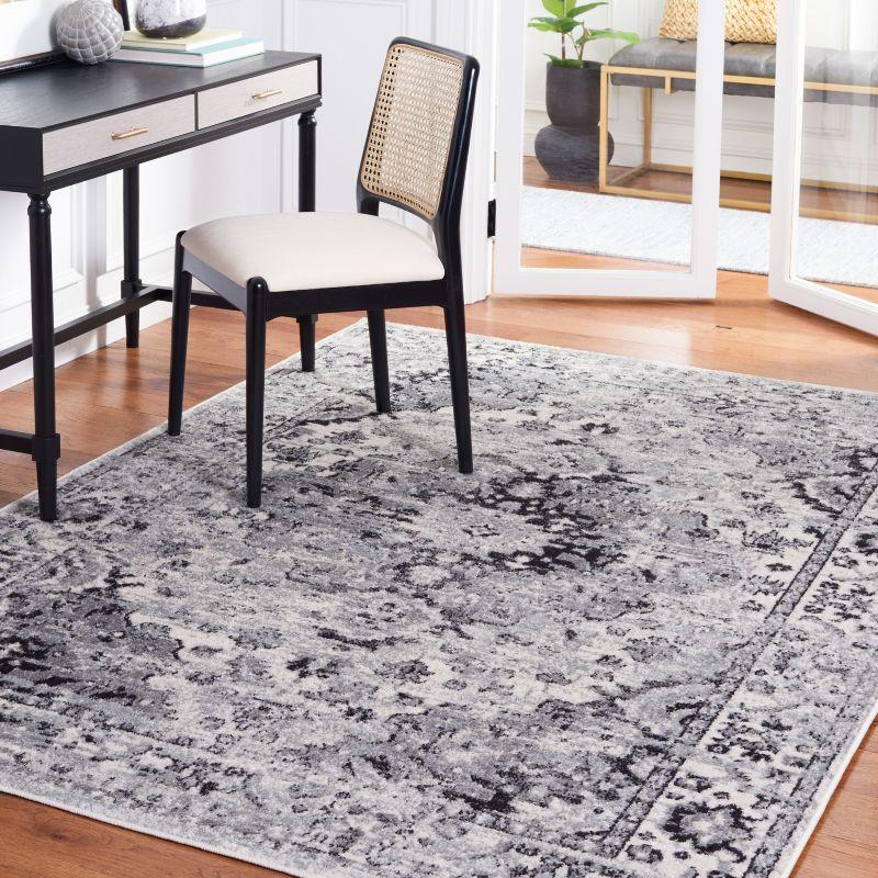 Madison MAD154 Power Loomed Indoor Accent Rug - Grey/Black - 3'x5' - Safavieh