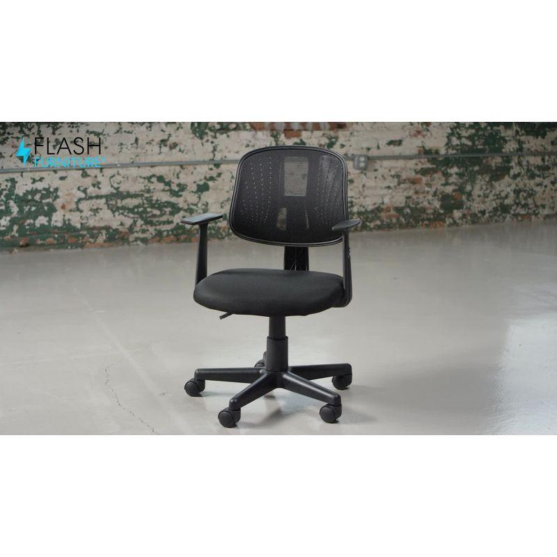 Flash Furniture Flash Fundamentals Mid-Back Mesh Swivel Task Office Chair with Pivot Back and Arms