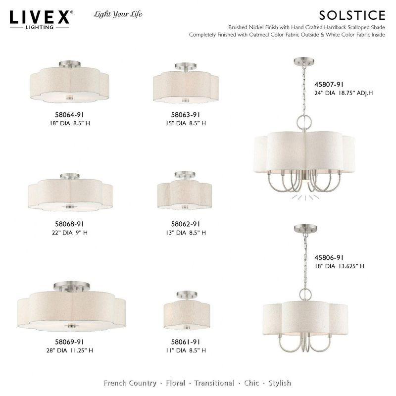 Livex Lighting Solstice 4 - Light Chandelier in  Brushed Nickel