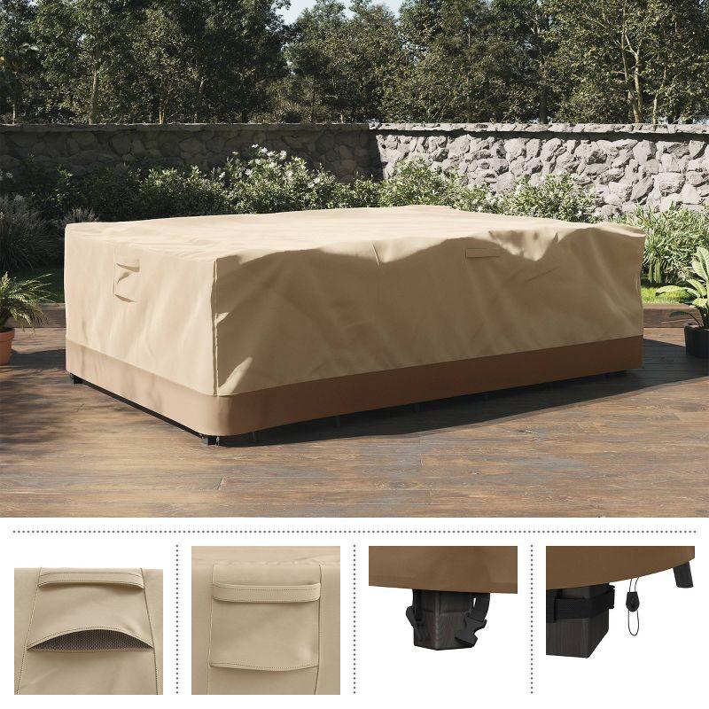 Pure Garden 88" Patio Table Cover Beige