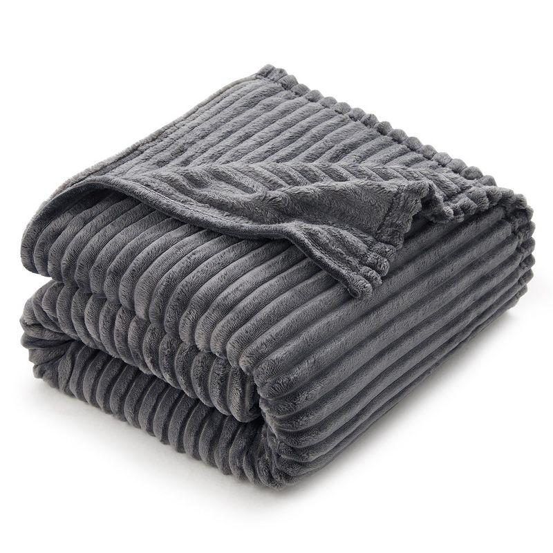 Nestl Nestl Cut Plush Cozy Throw Blanket - Fuzzy Warm Fleece Bed Blankets - Throws for Sofa, Bed, and Couch