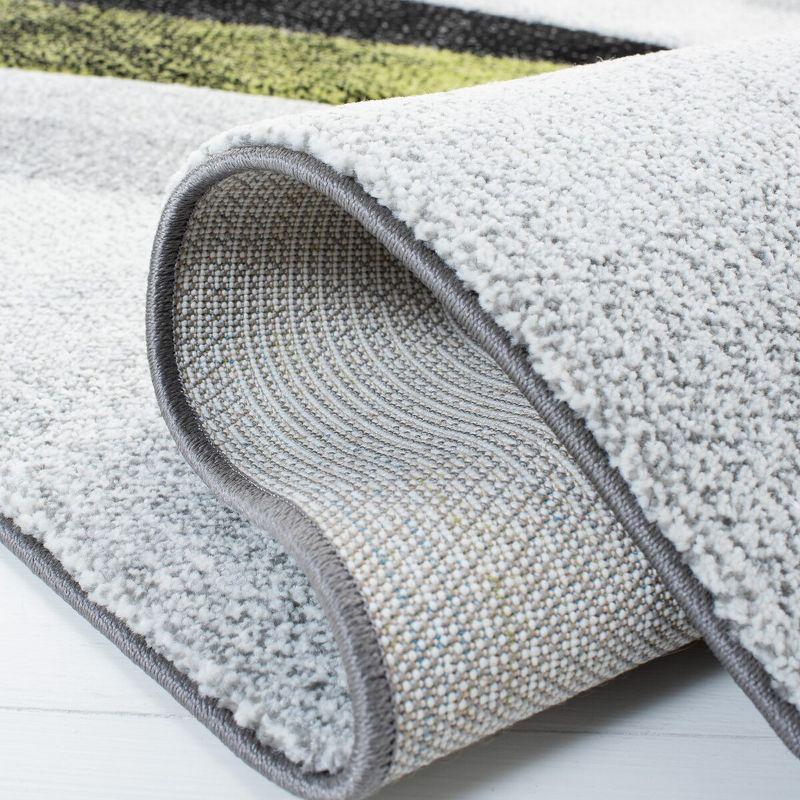 Hollywood HLW710 Machine Made Area Rug - 4'x6' - Grey/Green - Safavieh