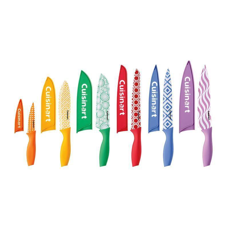 Cuisinart Multicolor Stainless Steel 12-Piece Knife Set with Blade Guards