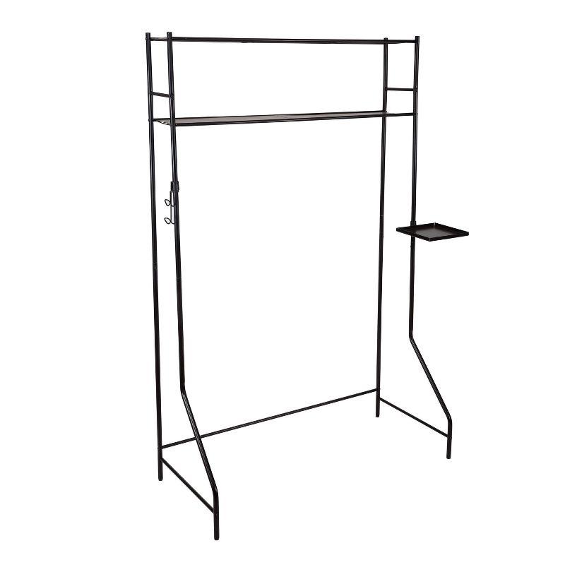 Organize It All Over The Bed/Desk Steel Etagere Spacesaver Black Kennedy International: Decorative Storage, 2 Open Shelves