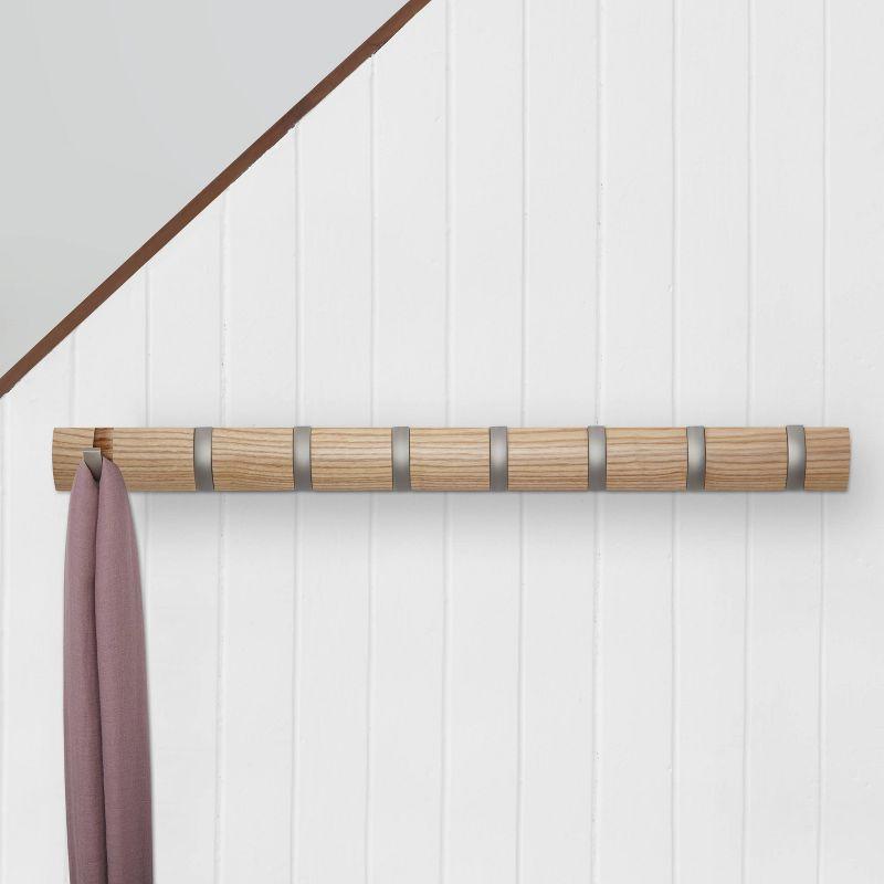 Flip 8 - Hook Solid Wood Coat Rack